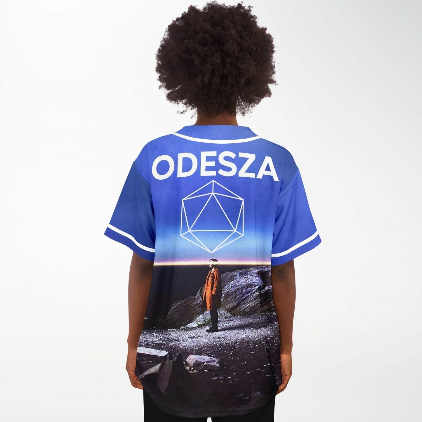 ODESZA Bright Blue Photographic Beach Rave Baseball Jersey