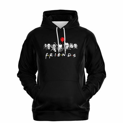 Horror Friends Parody Black Rave Hoodie