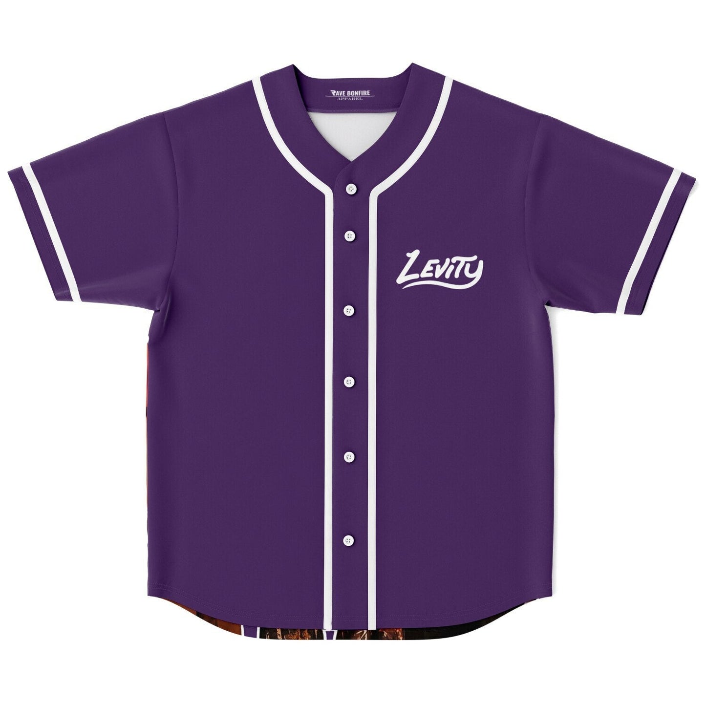 Levity Purple Body Brush Script Rave Baseball Jersey