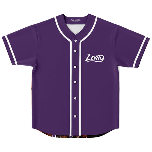Levity Purple Body Brush Script Rave Baseball Jersey