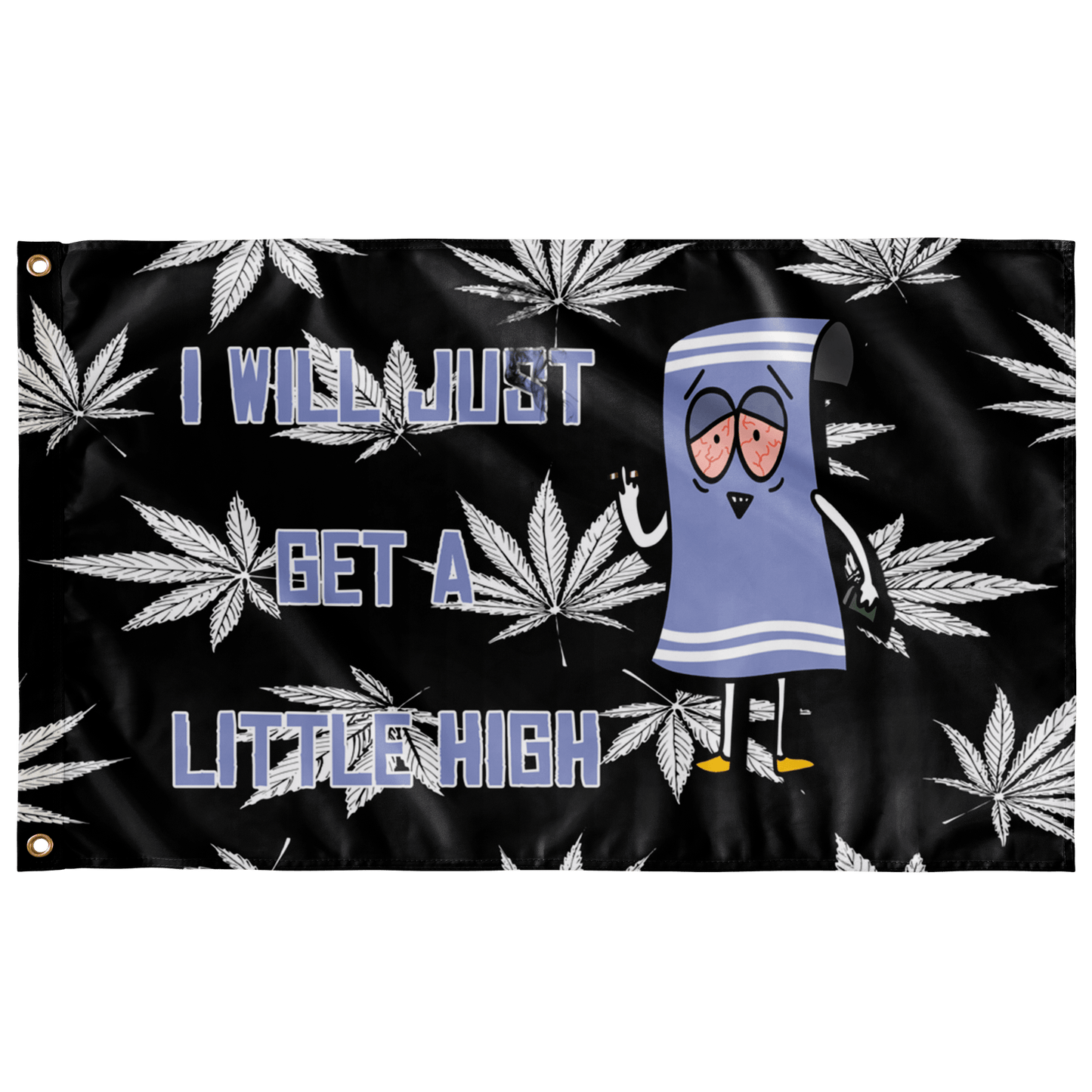 Black Cartoon Anthropomorphic Rave Flag