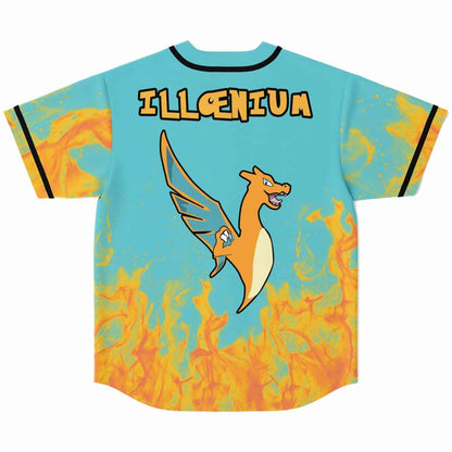 ILLENIUM Turquoise Orange Fire Rave Baseball Jersey
