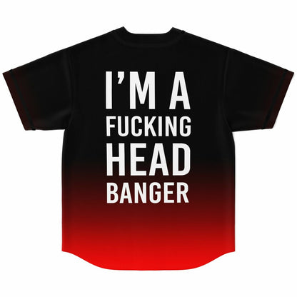 Black Red White Rock Rave Baseball Jersey