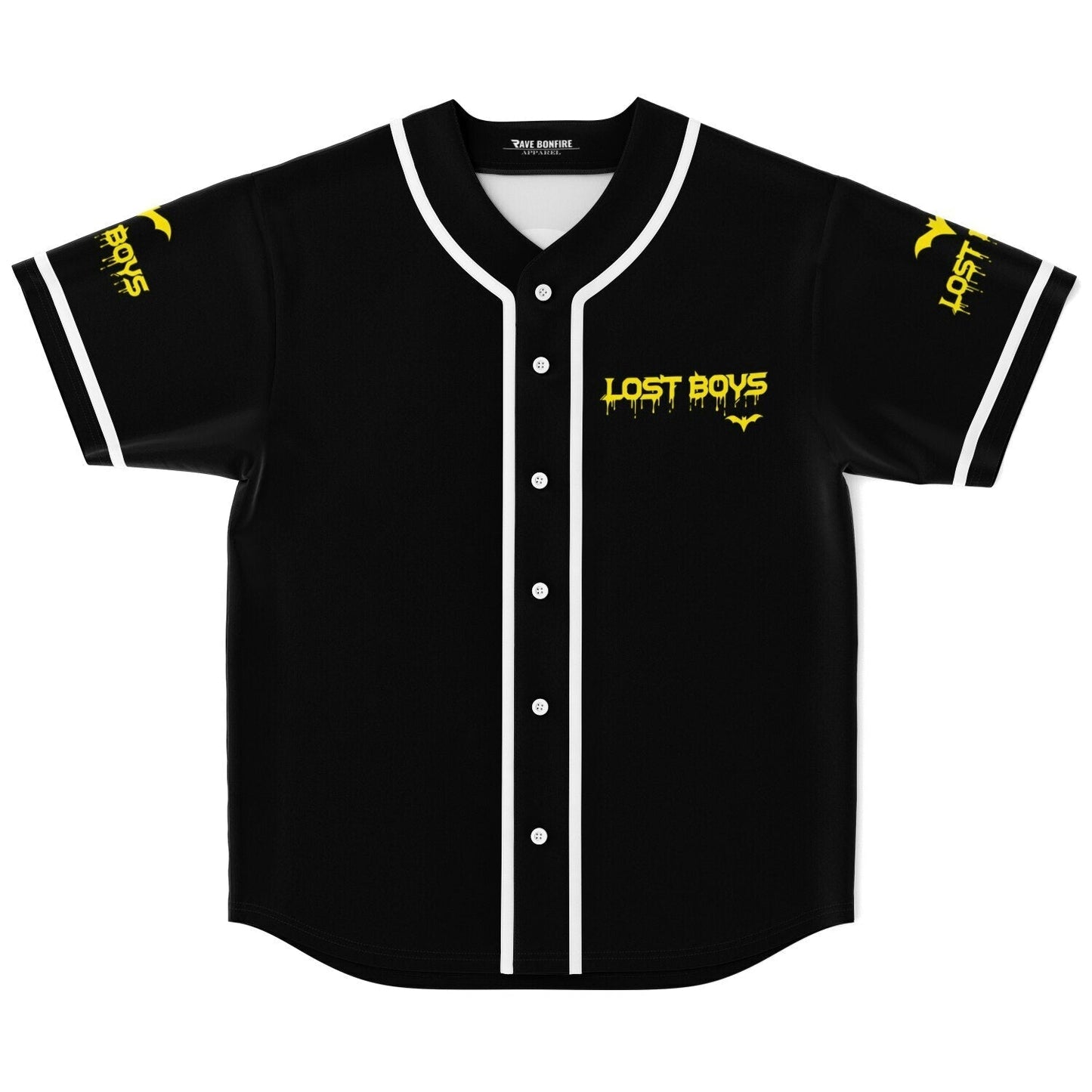 Black Dripping Graffiti Rave Baseball Jersey