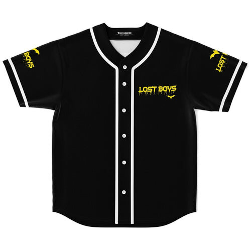 Black Dripping Graffiti Rave Baseball Jersey