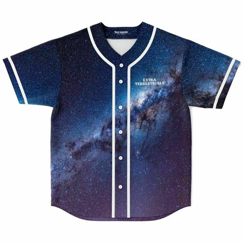 Deep Blue Cartoon Astronaut Rave Baseball Jersey