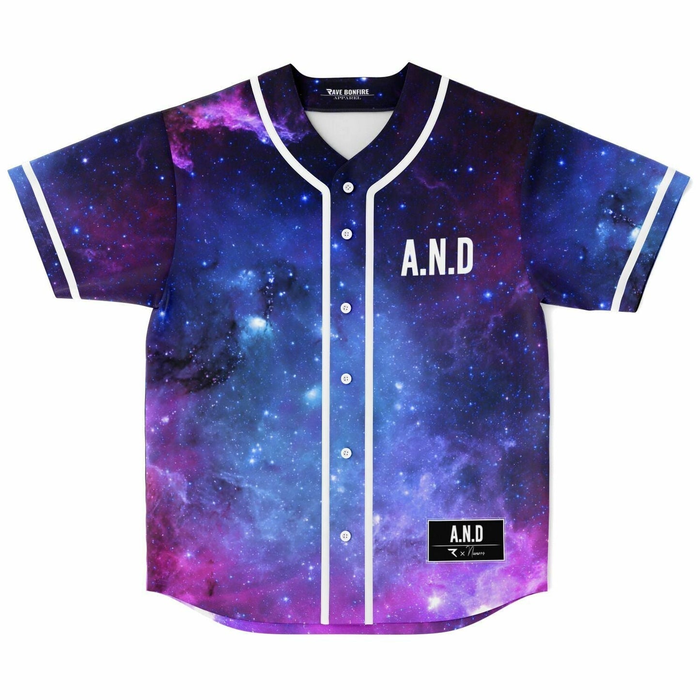 Purple Starry Galaxy Rave Baseball Jersey
