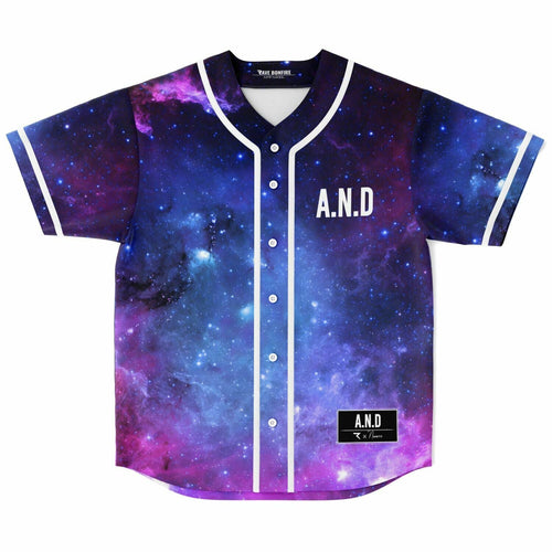 Purple Starry Galaxy Rave Baseball Jersey