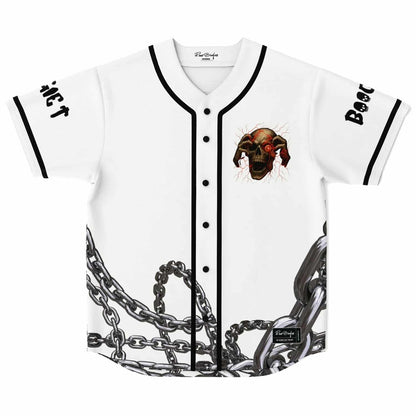 White Aged Skull Rave Baseball Jersey