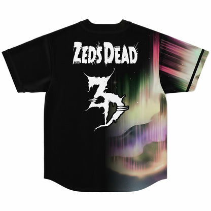 Zeds Dead Black Aurora Borealis Rave Baseball Jersey