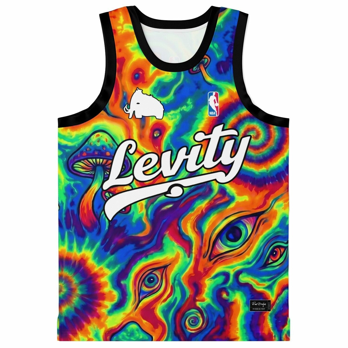 Wooli Rainbow Psychedelic Tie Rave Basketball Jersey