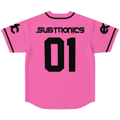 Subtronics Pink Text Only Rave Baseball Jersey