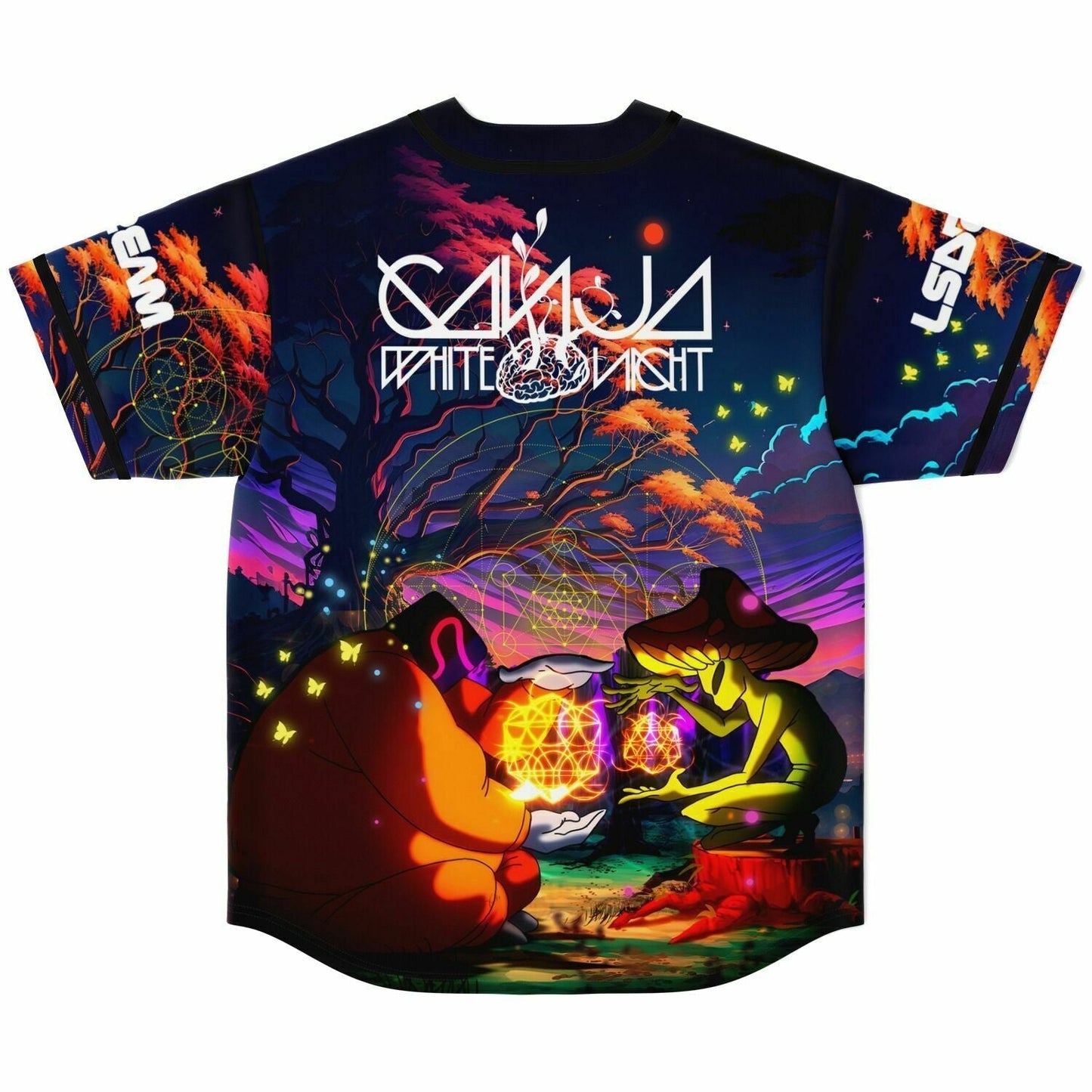 Deep Purple Psychedelic Dreamscape Rave Baseball Jersey