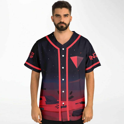 Dark Navy Minimalist Flat Rave Baseball Jersey