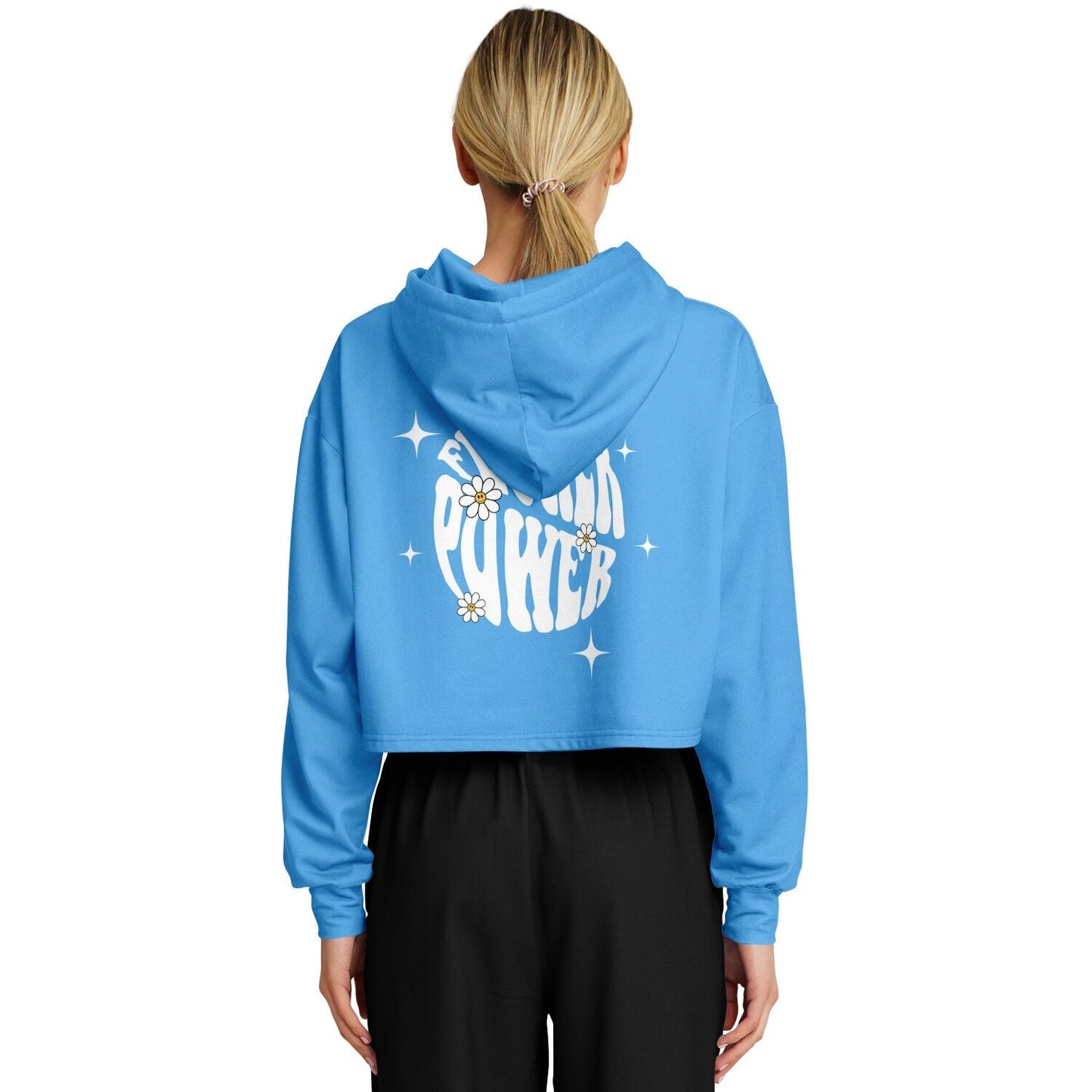 Flower power Cropped Hoodie
