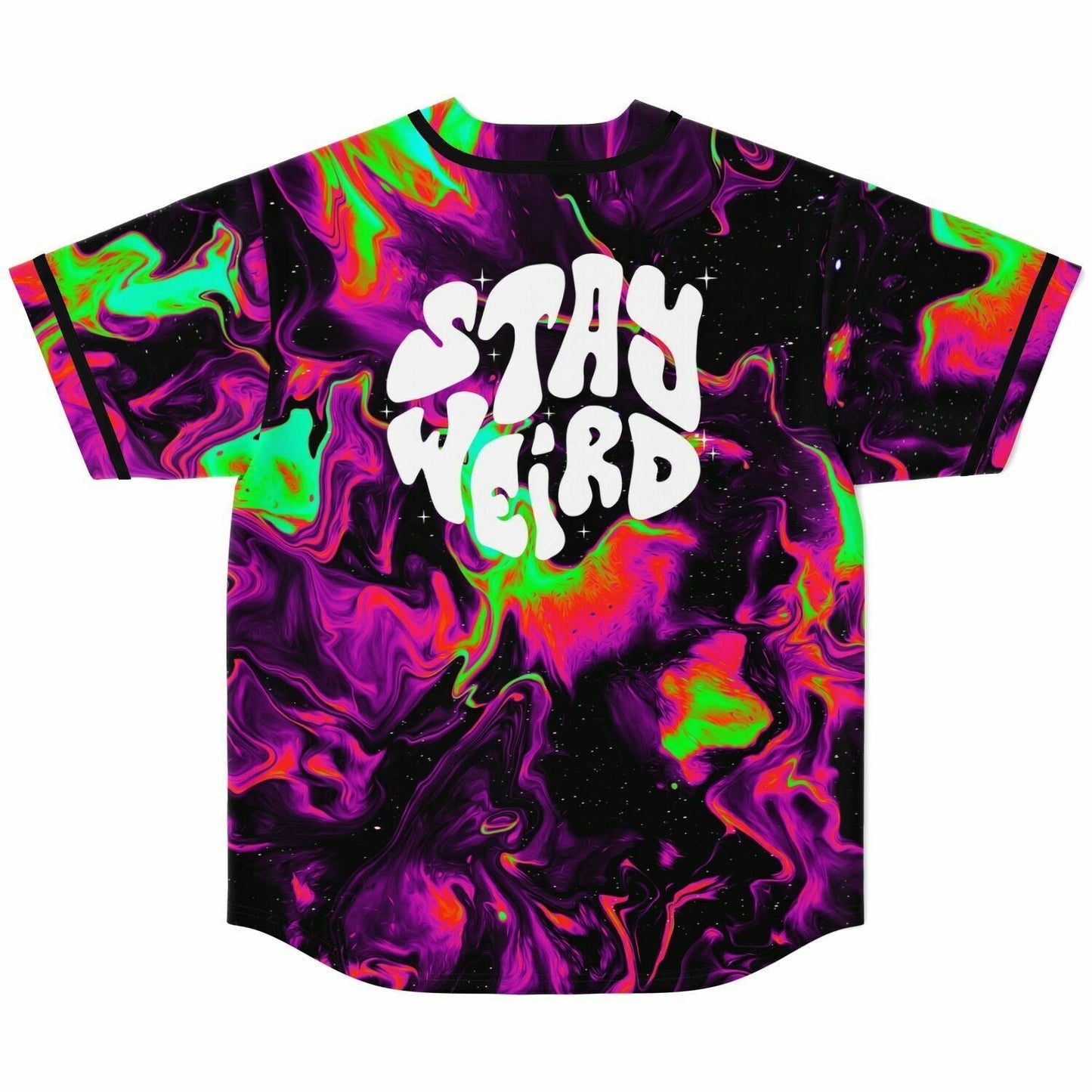 Black Liquid Rave Baseball Jersey