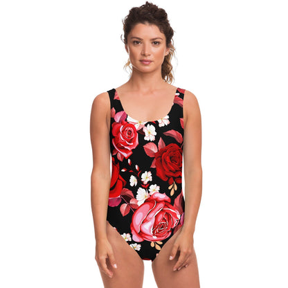 Black Roses Cherry Rave Swimsuit