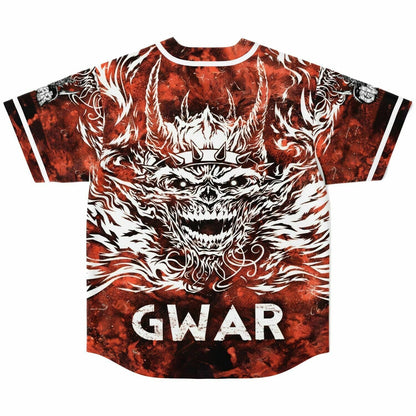 GWAR Red Black White Tribal Rave Baseball Jersey