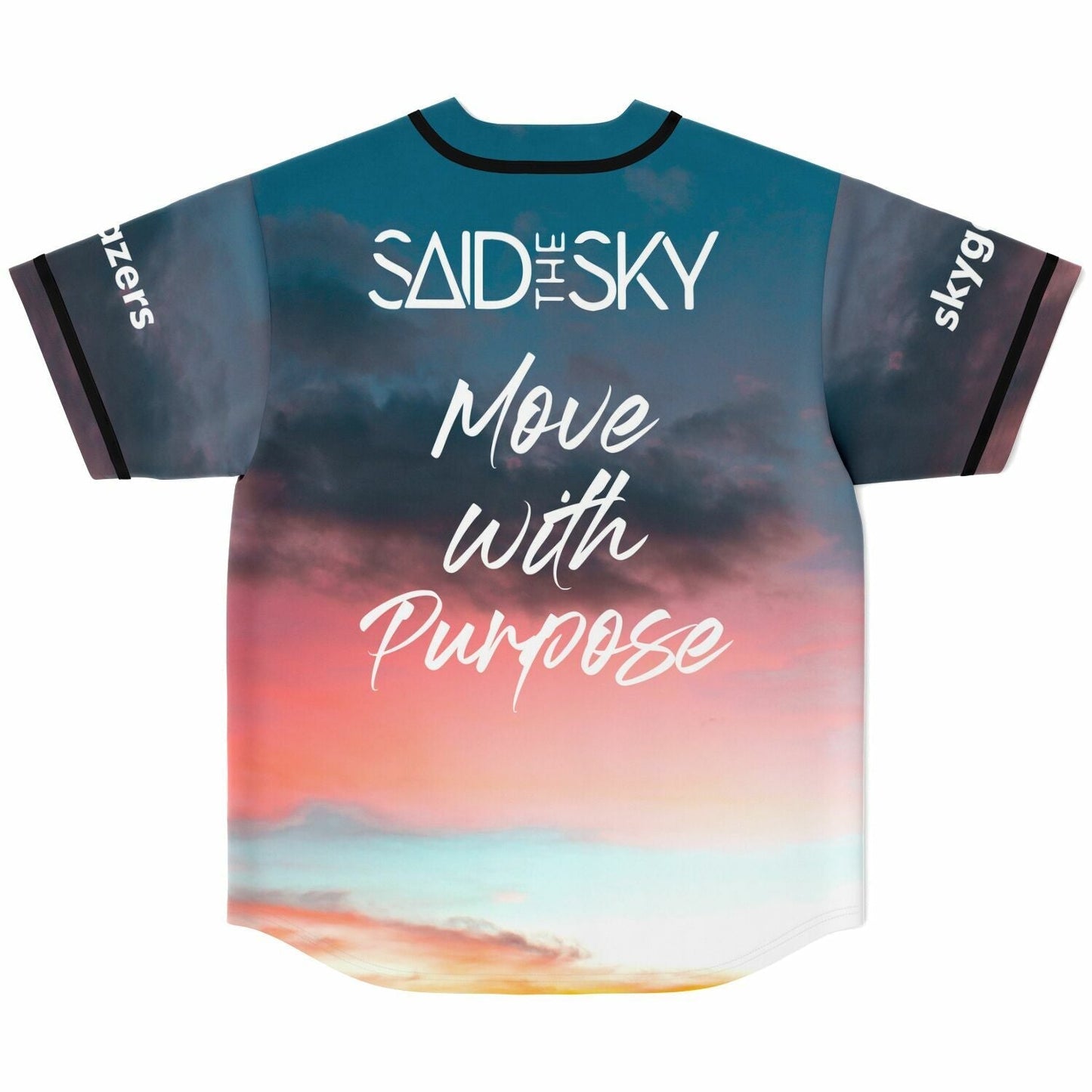 Said The Sky Teal Photographic Sunset Rave Baseball Jersey