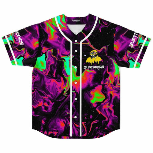 Subtronics Black Psychedelic Marbled Rave Baseball Jersey