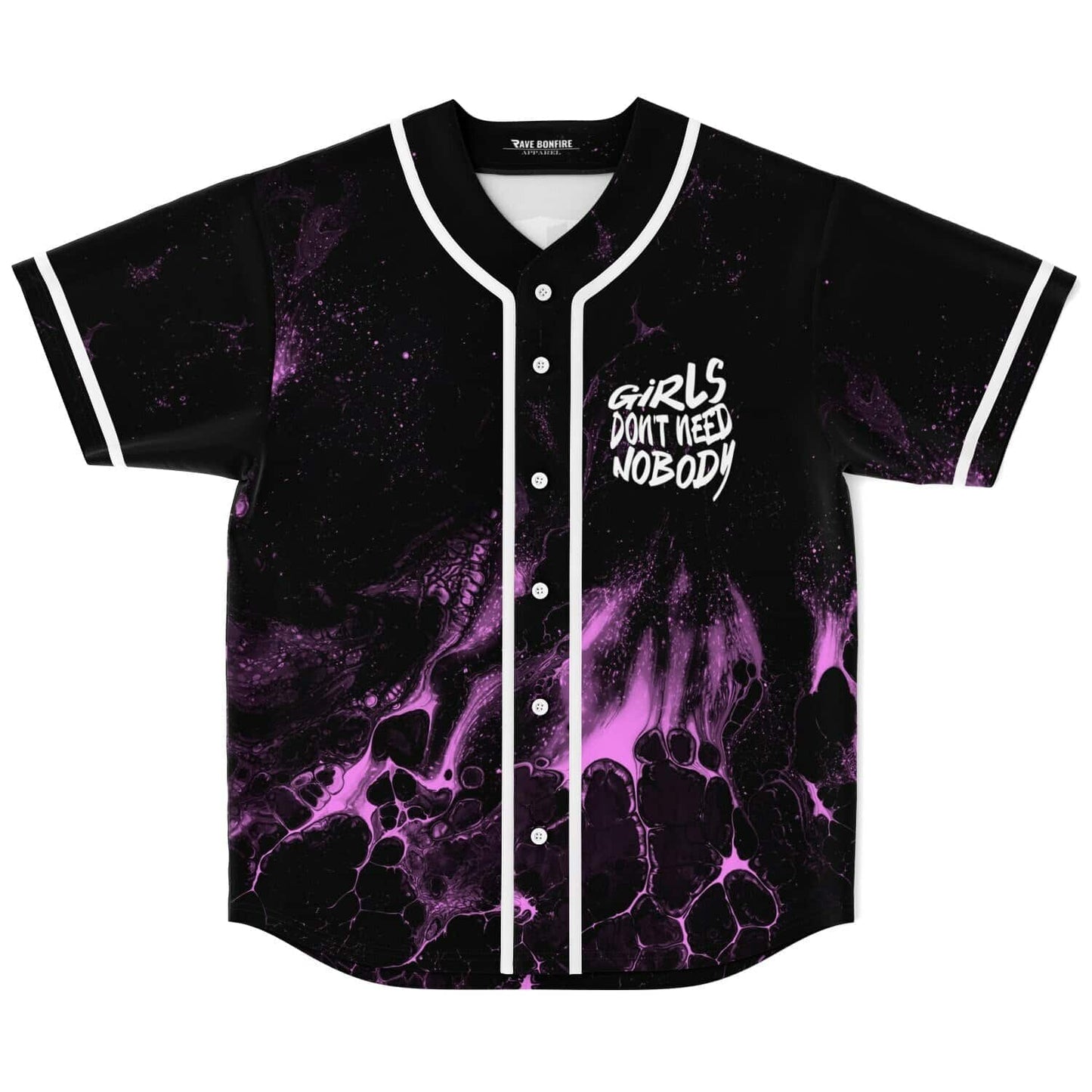 Dom Dolla Black Purple Fluid Rave Baseball Jersey