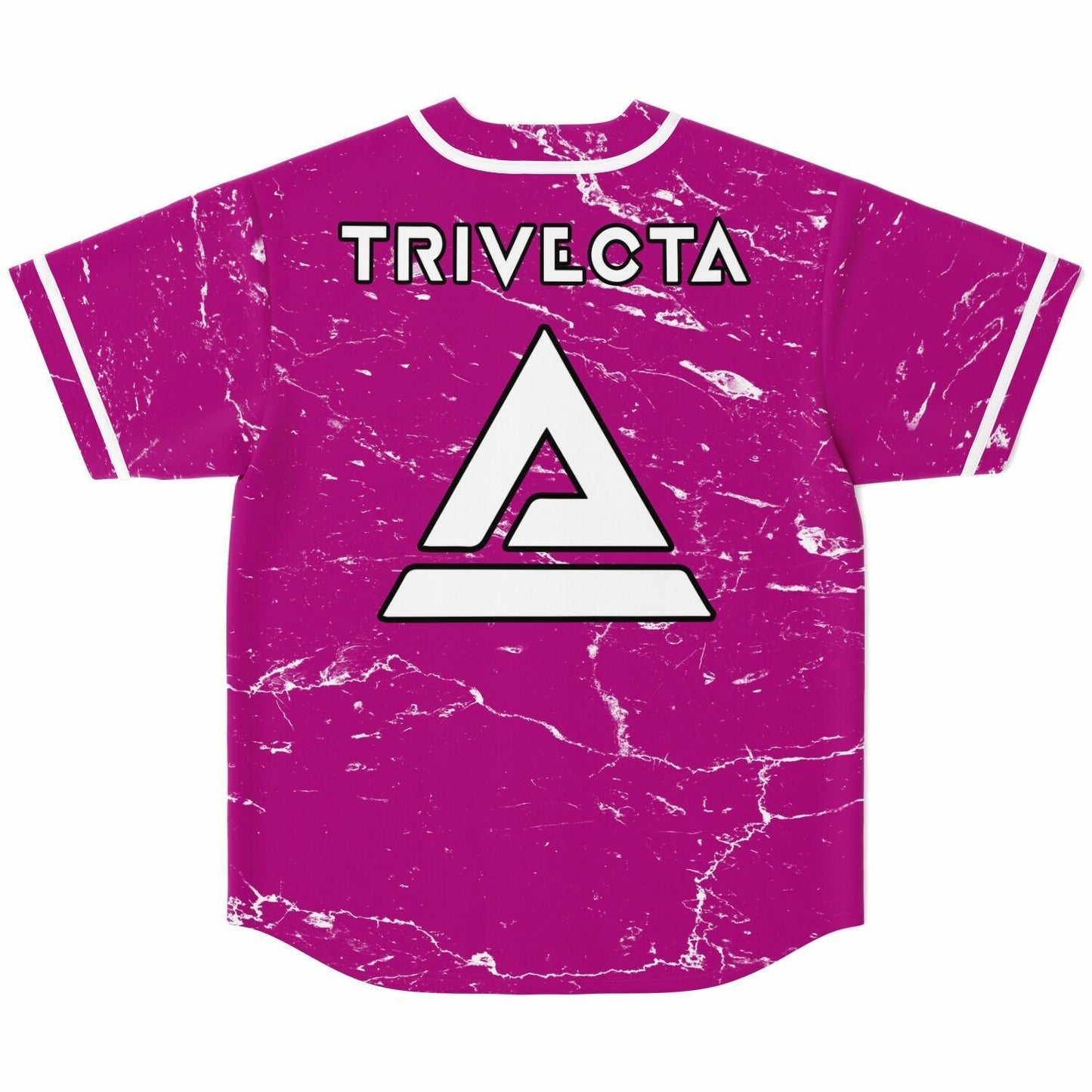 Trivecta Magenta Cracked Marble Rave Baseball Jersey