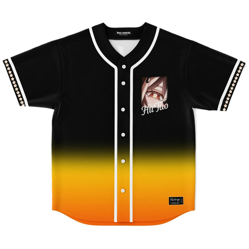 Black Orange Anime Girl Rave Baseball Jersey