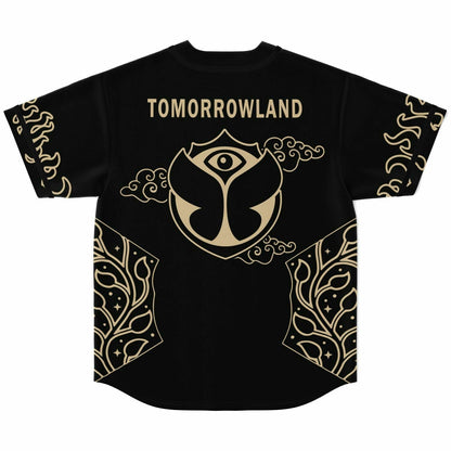 Tomorrowland Black Butterfly Eye Rave Baseball Jersey