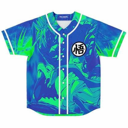 Blue Neon Dragon Ball Rave Baseball Jersey