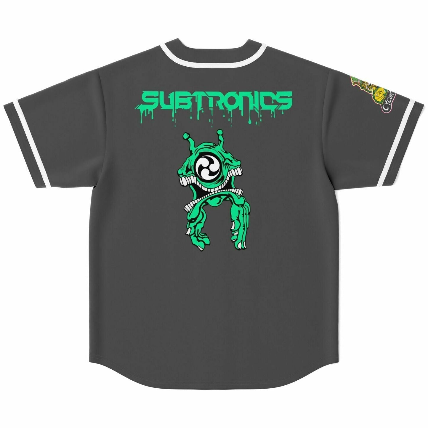 Subtronics Dark Charcoal Minimal Rave Baseball Jersey