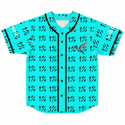 Bright Turquoise Repeating Monogram Rave Baseball Jersey