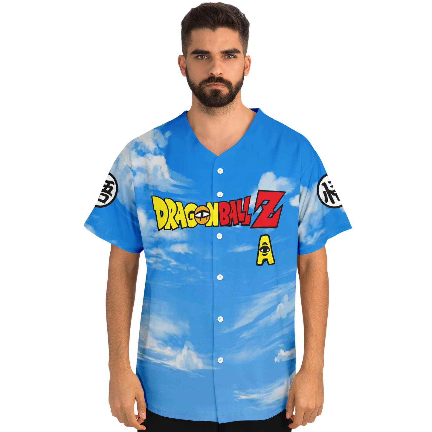 Sky Blue Clouds Rave Baseball Jersey