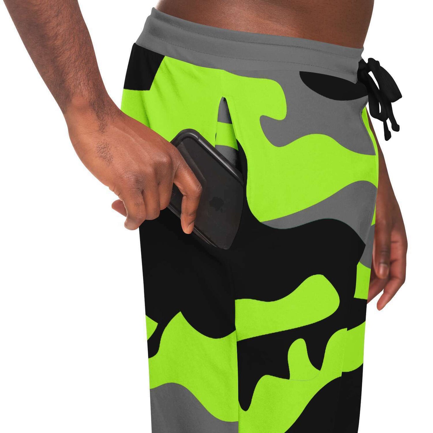 Neon Lime Camouflage Rave Joggers