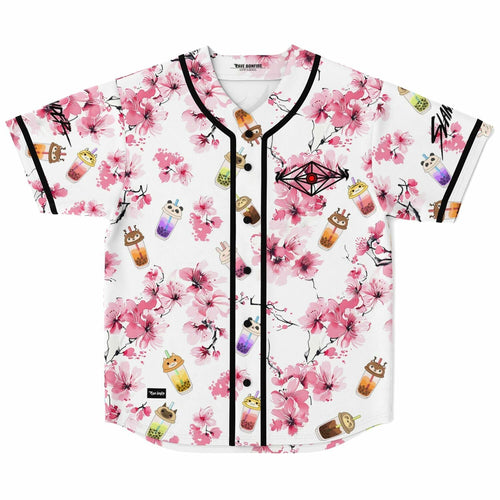 Illenium White Watercolor Sakura Rave Baseball Jersey
