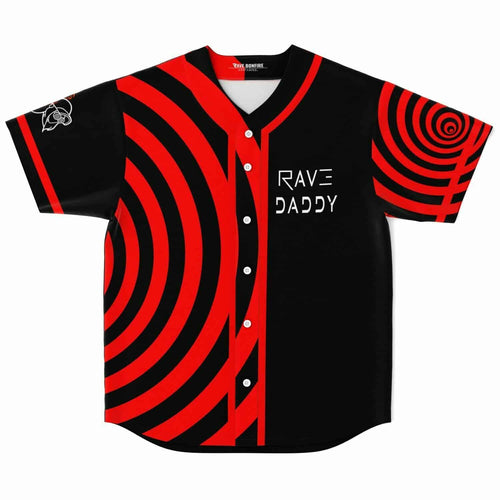REZZ Black Bright Hypnotic Concentric Rave Baseball Jersey