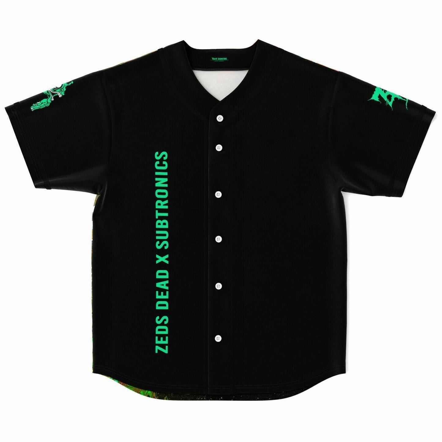 Zeds Dead x Subtronics Black Plain Rave Baseball Jersey