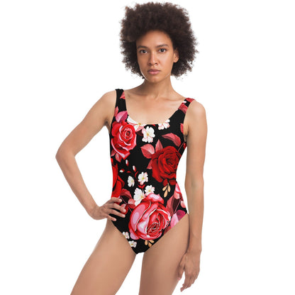 Black Roses Cherry Rave Swimsuit