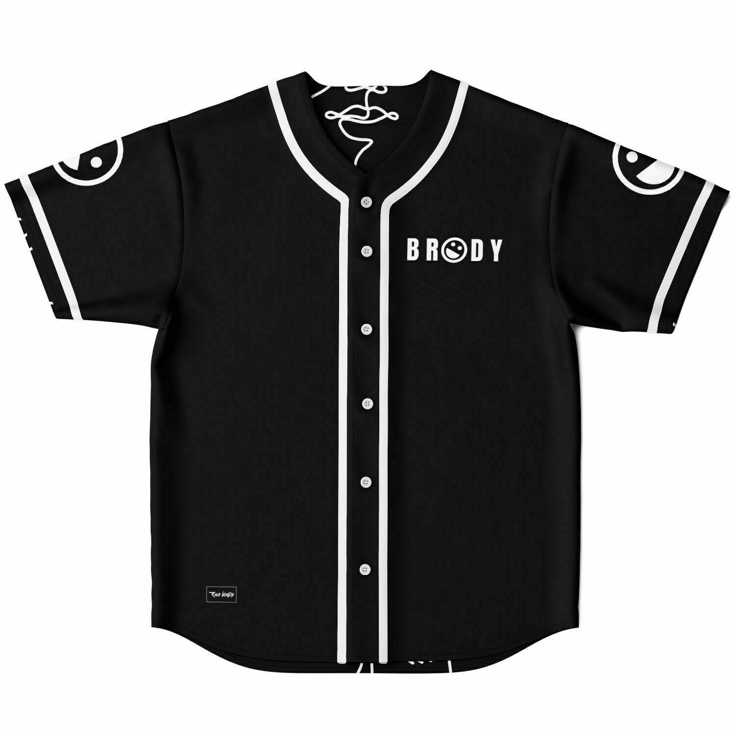 Black & White Line Art Reversible Baseball Jersey