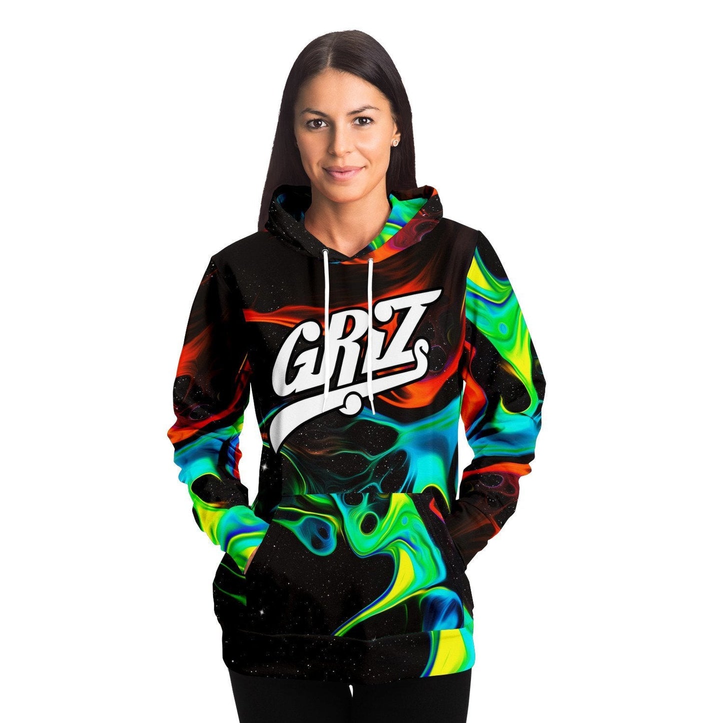 GRiZ Script Liquid Paint Rave Hoodie