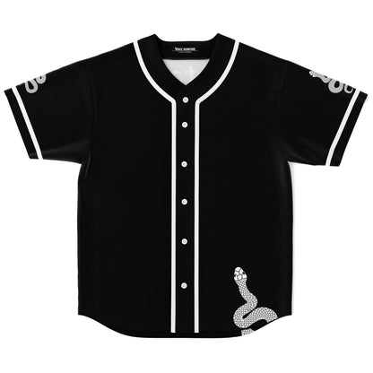 Black Old English Rave Baseball Jersey