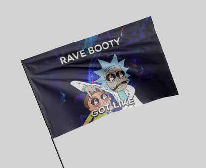 Black Cartoon Scientist Rave Flag