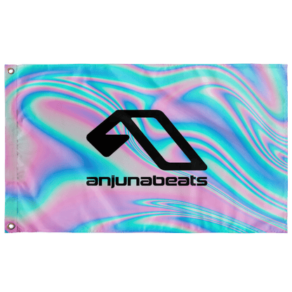 Anjunabeats Iridescent Pastel Logo Rave Flag