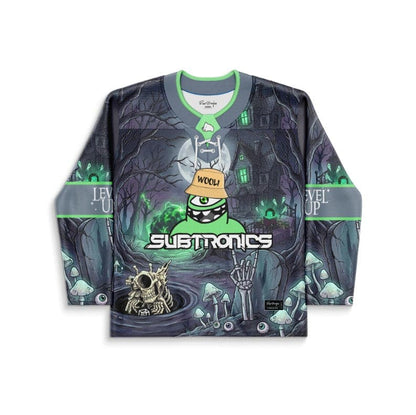 Subtronics Dark Grey Haunted Forest Rave Hockey Jersey