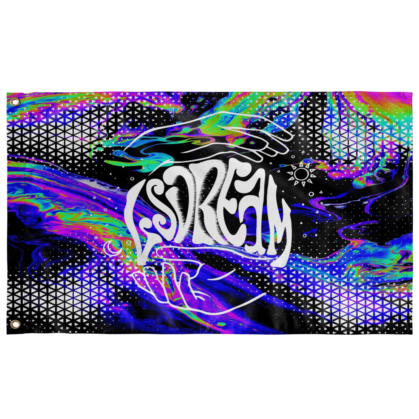 LSDREAM Vivid — Psychedelic Oil Rave Flag