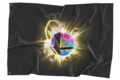 Black Smash Ball Rave Flag