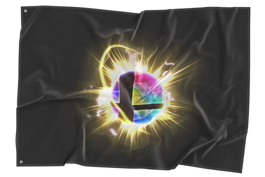 Black Smash Ball Rave Flag