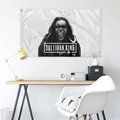 Sullivan King Black White Grayscale Photo Rave Flag