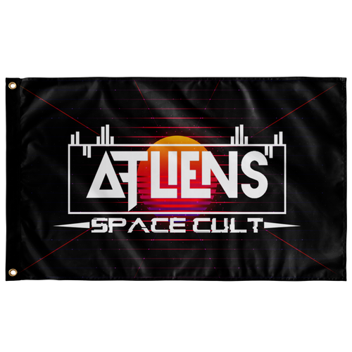 ATLiens Black Logo Rave Flag
