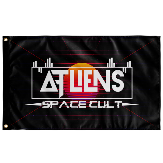 ATLiens Black Logo Rave Flag