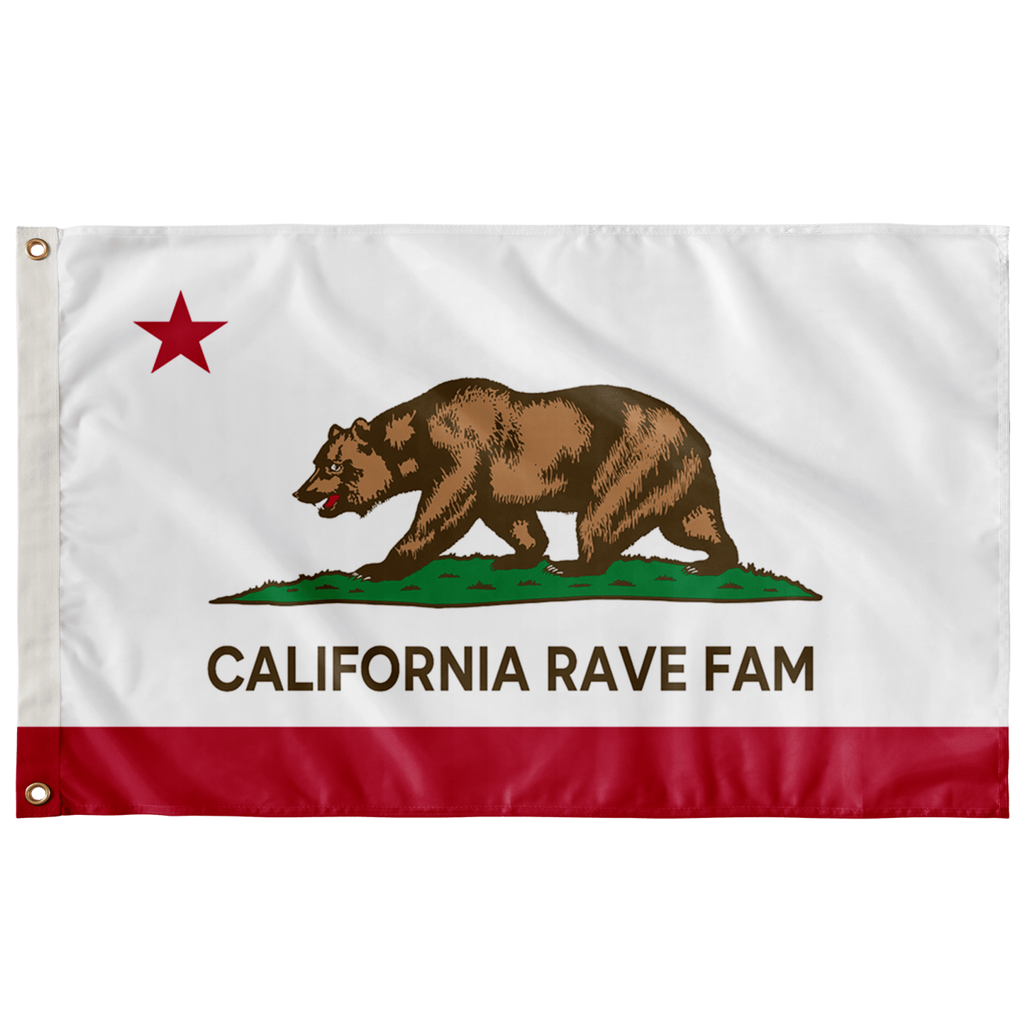 White California Republic Rave Flag